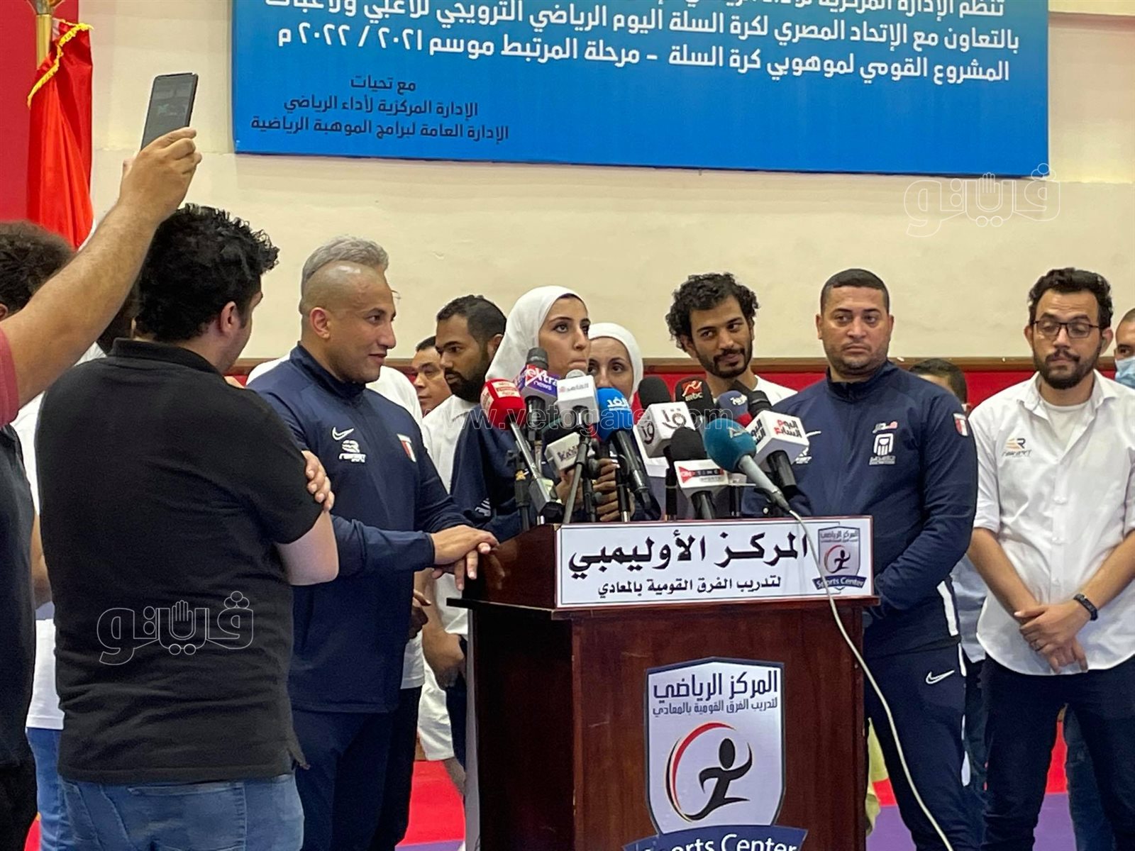 وصول جيانا فاروق للمركز الأولمبي بالمعادي (6)