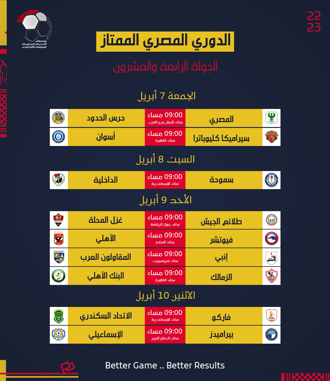  جدول مواعيد مباريات الدور الثاني من الدوري المصري (6)