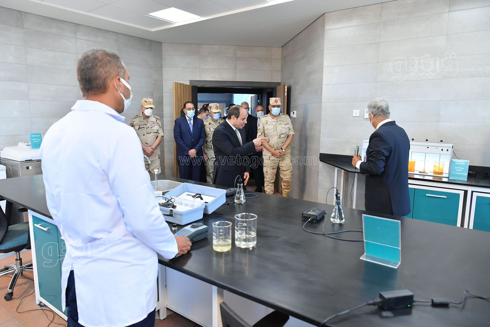 الرئيس عبد الفتاح السيسي يفتتح أكبر محطة معالجة مياه مصرف ببحر البقر (18)