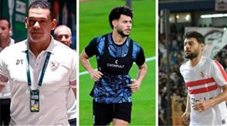 ثلاثي الزمالك دونجا وشلبي وعبد الواحد، فيتو