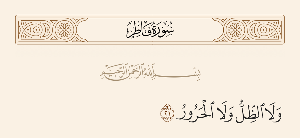 سورة فاطر الآية 21