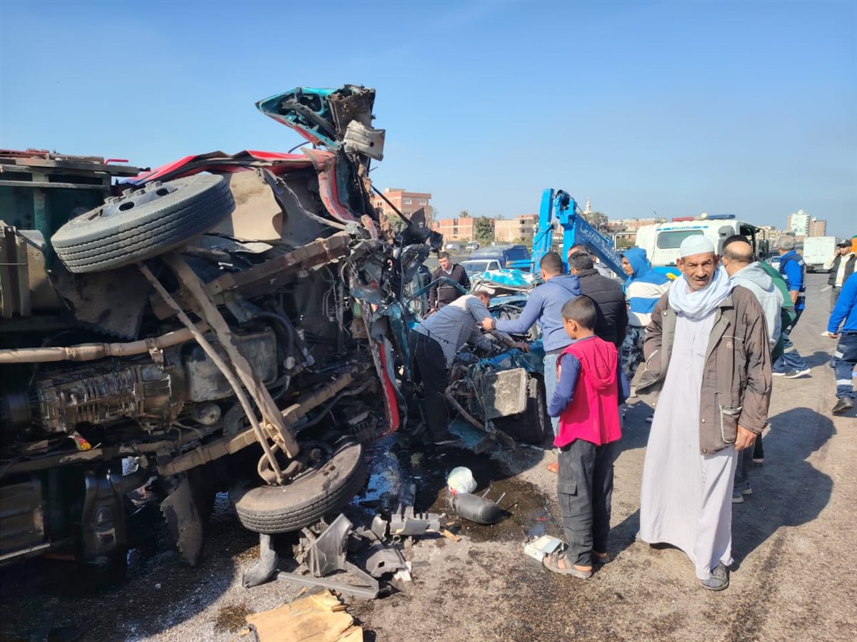  حادث تصادم مروع علي طريق بنها كفرشكر،فيتو