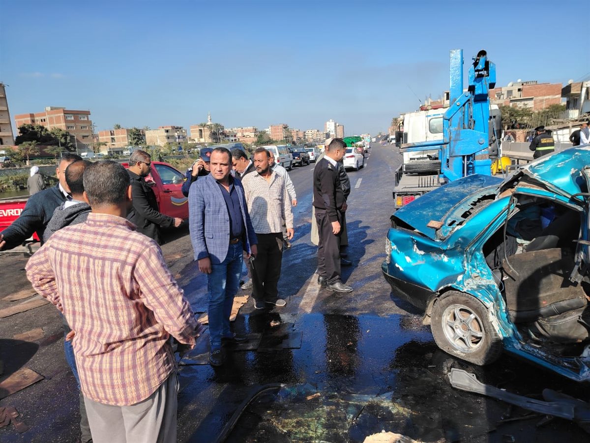  حادث تصادم مروع علي طريق بنها كفرشكر،فيتو