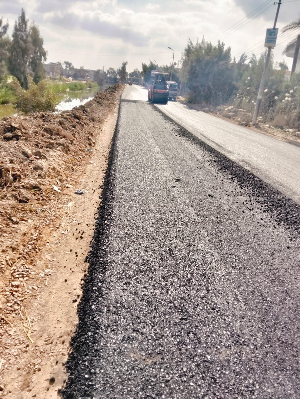 رصف طريق حسن قاسم بمركز إدكو بالبحيرة، فيتو