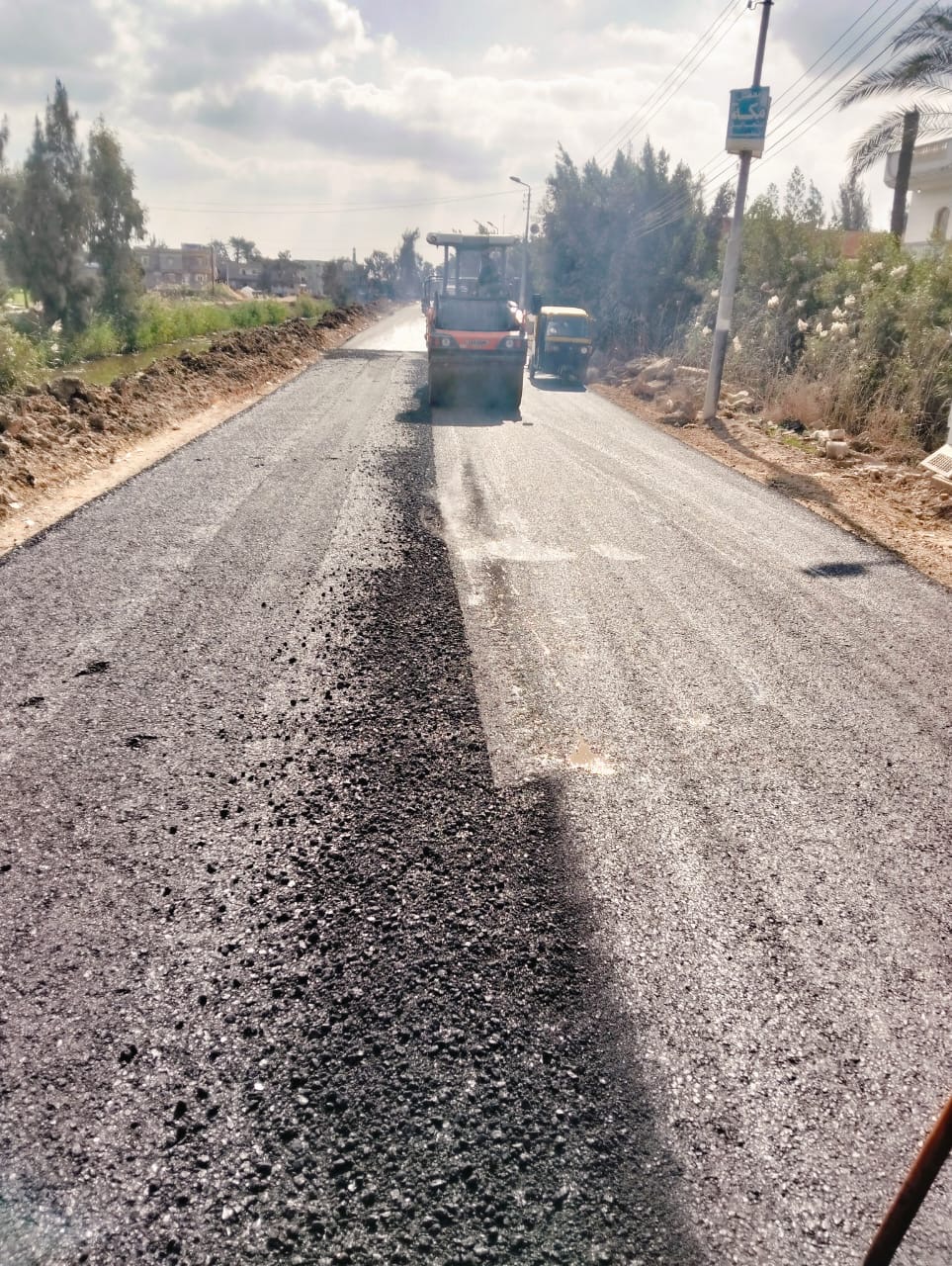 رصف طريق حسن قاسم بمركز إدكو بالبحيرة، فيتو