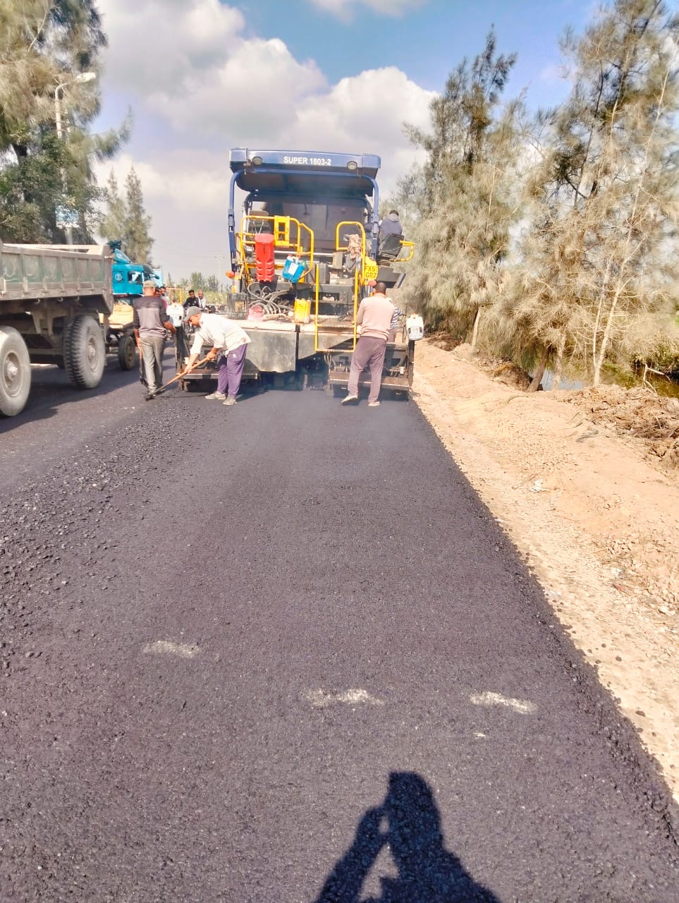 رصف طريق حسن قاسم بمركز إدكو بالبحيرة، فيتو