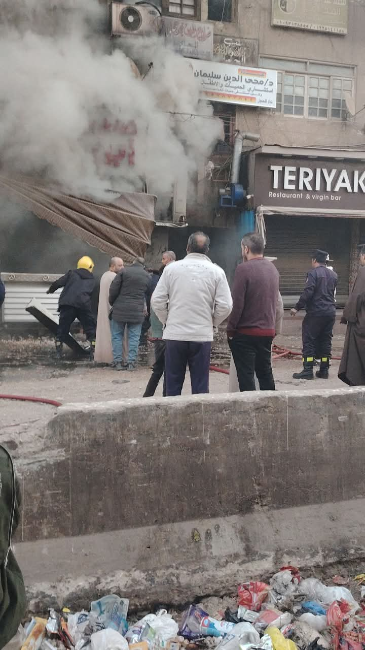 حريق بمطعم بيتزا بالقليوبية،فيتو