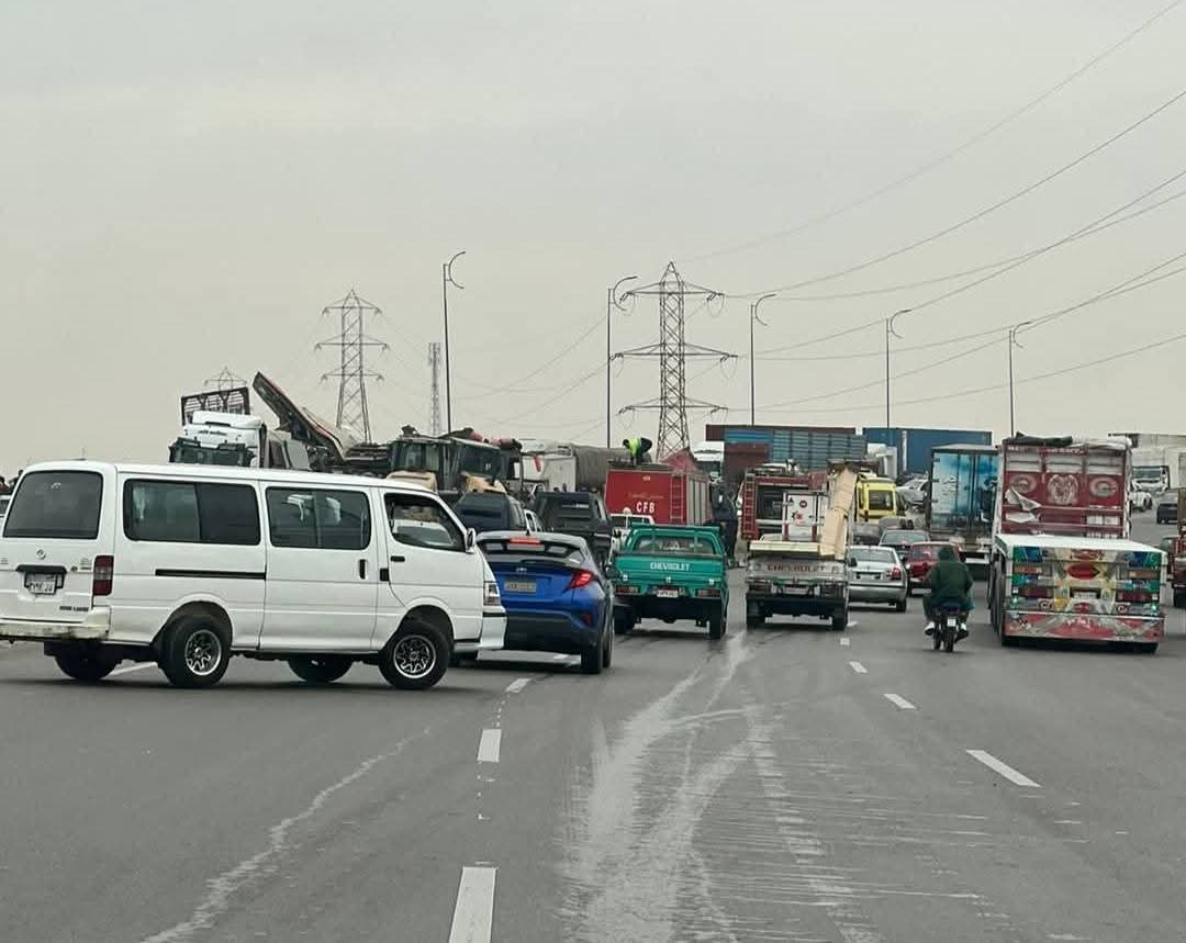 حادث الطريق الأوسطي بحلوان 