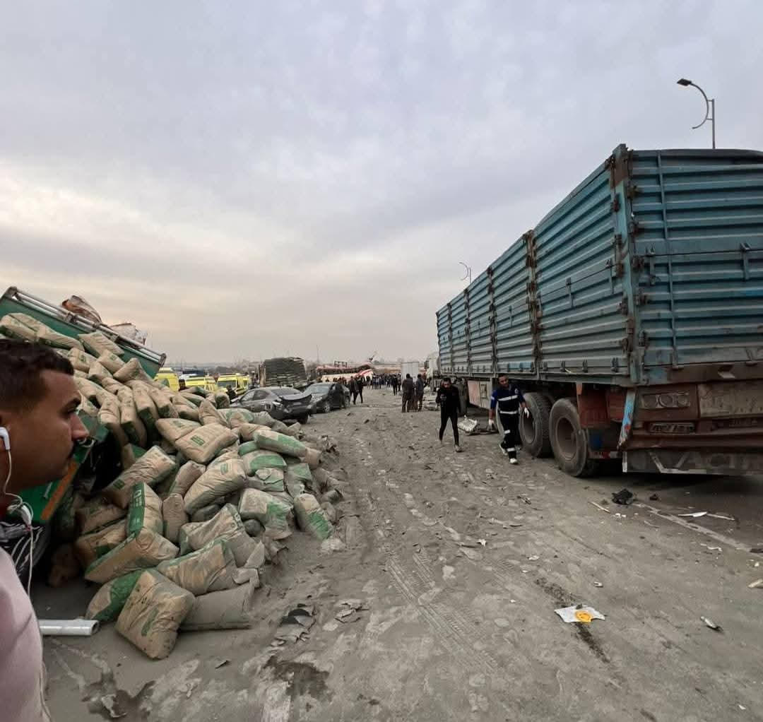 حادث الطريق الأوسطي بحلوان 