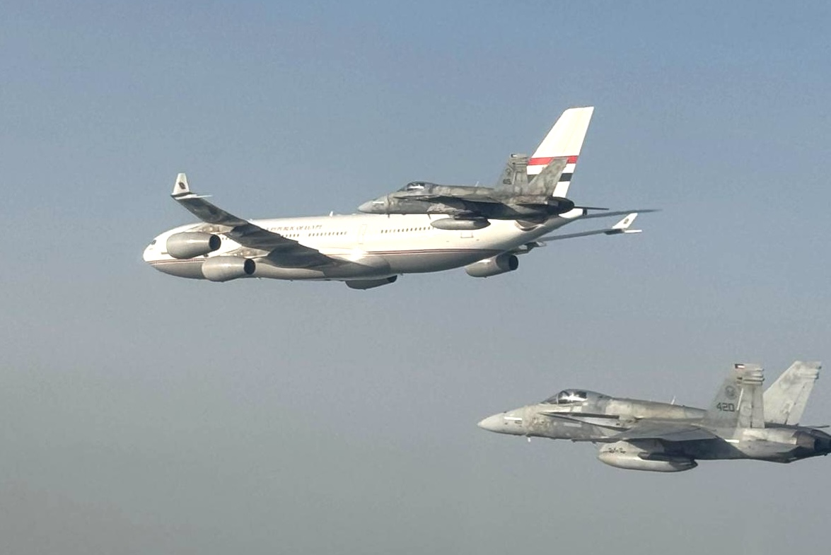 مقاتلات كويتية ترافق طائرة السيسي، فيتو