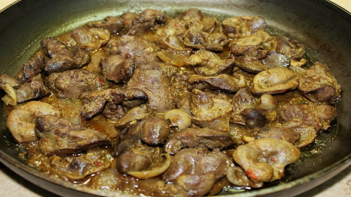 طريقة عمل الكبد والقوانص&nbsp;