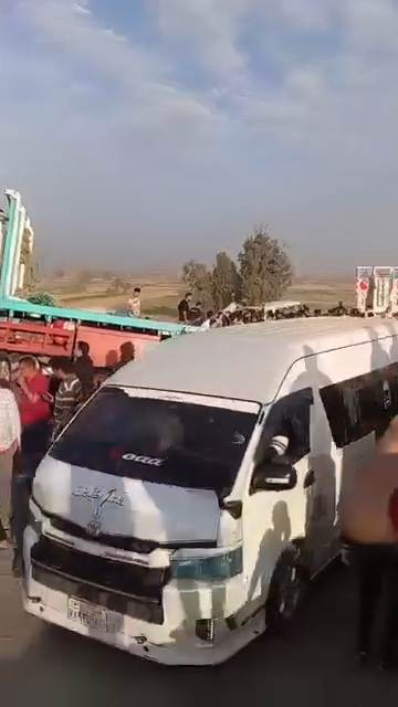 اللقطات الأولى لحادث تصادم الاقليمي بالشرقية،فيتو