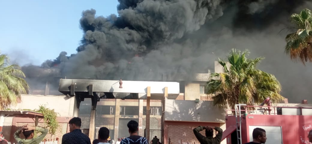 حريق مصنع بلاستيك بأكتوبر