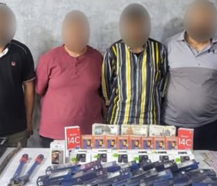 ضبط 3 أشخاص لسرقة هواتف وخزينة فرع إحدى الشركات بأبو النمرس&nbsp;