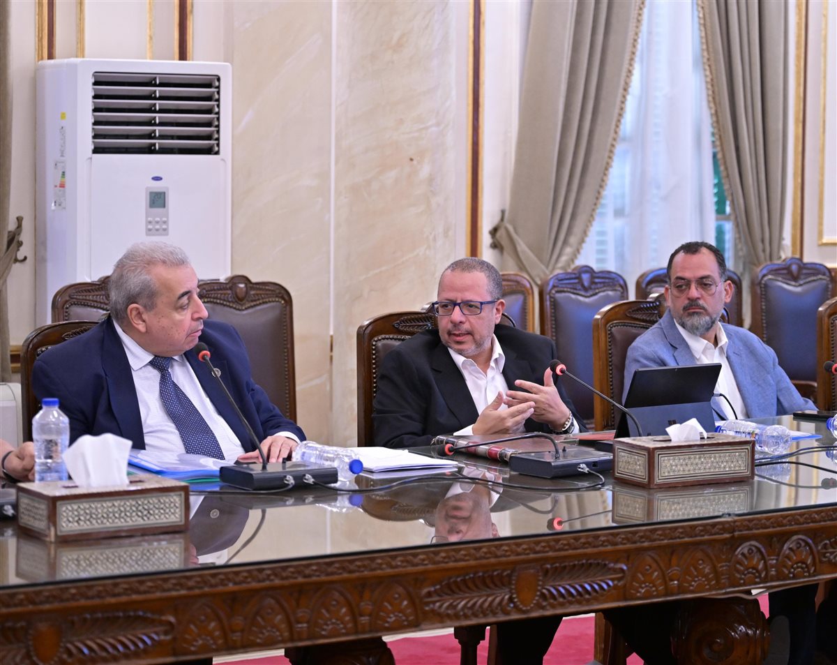 اجتماع لجنة المنشآت الجامعية بجامعة القاهرة&nbsp;