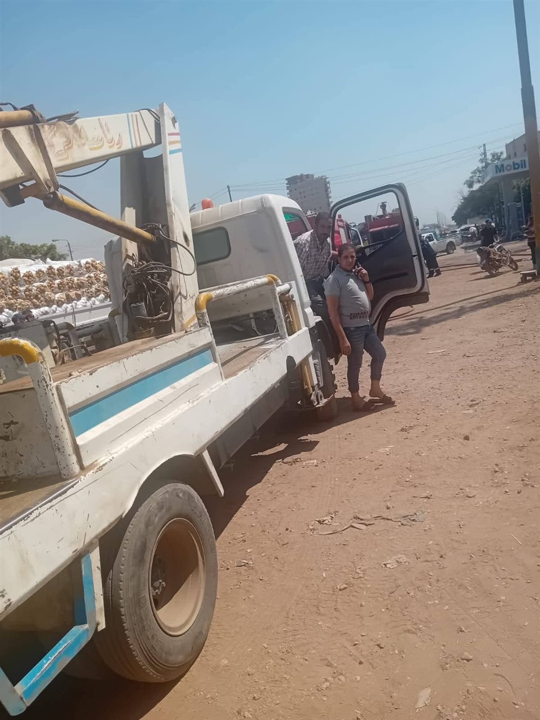 حريق في تريلا علي الطريق الزراعي،فيتو&nbsp;