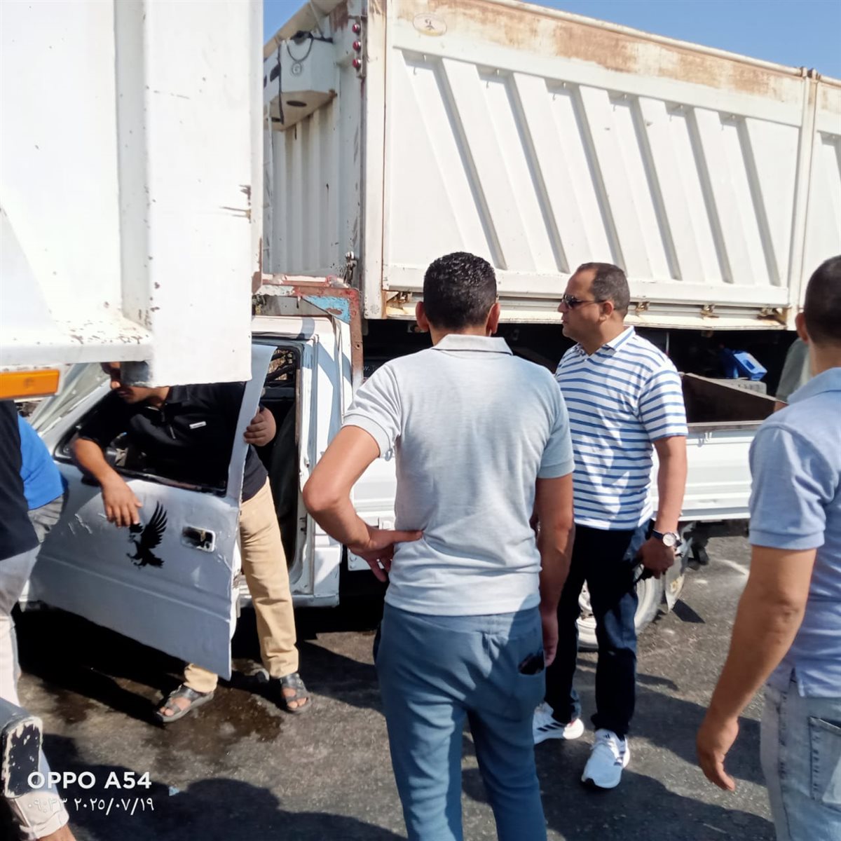 تصادم ربع نقل بمقطورة علي الزراعي بالقليوبية، فيتو