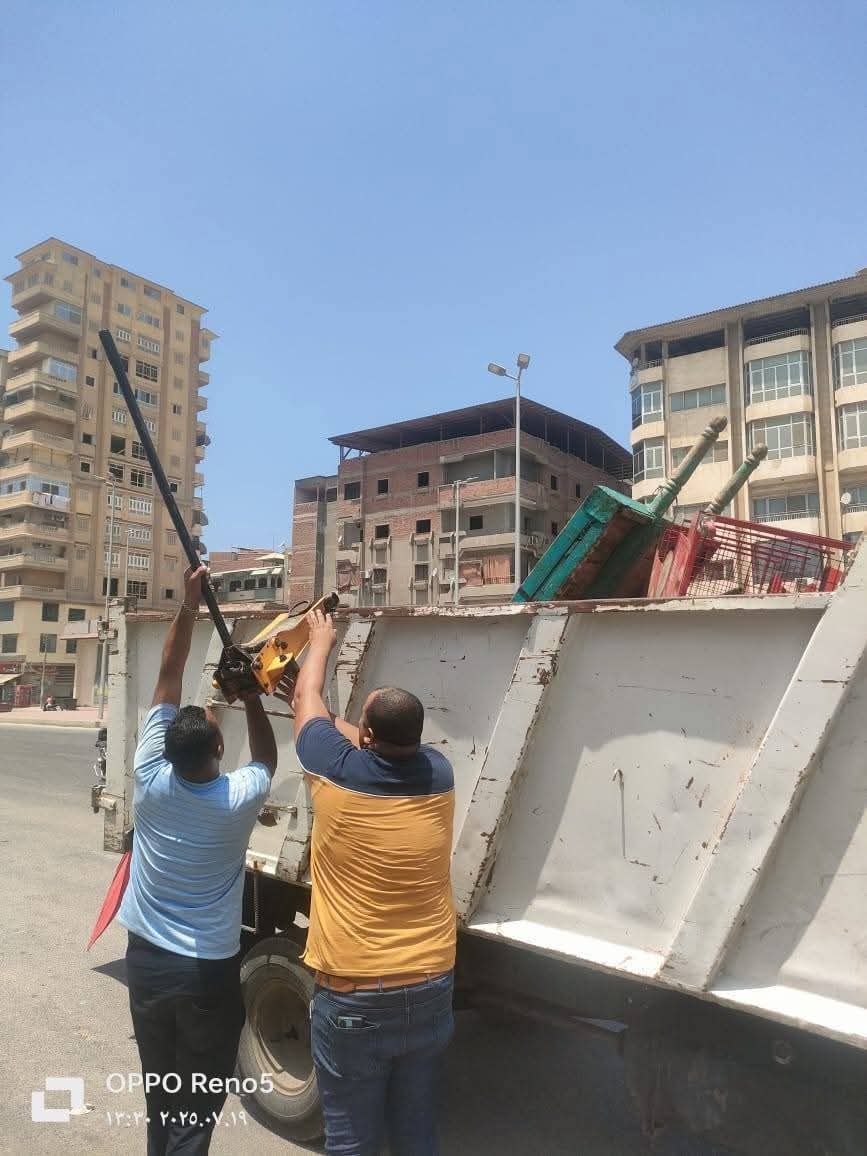 حملة لإزالة الإشغالات والمخالفات والتعديات بدمياط&nbsp;