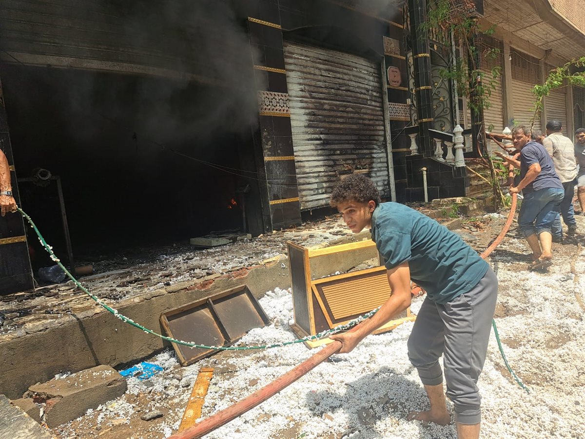 حريق مصنع فوم واطباق فل بقليوب القليوبية،فيتو