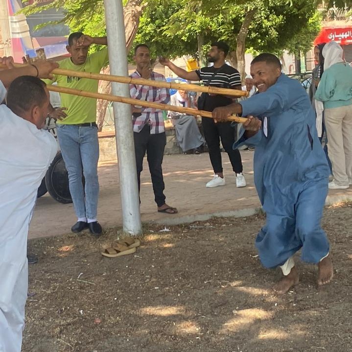 التحطيب علي كورنيش المنيا امام ساحة مسجد الفولي، فيتو&nbsp;