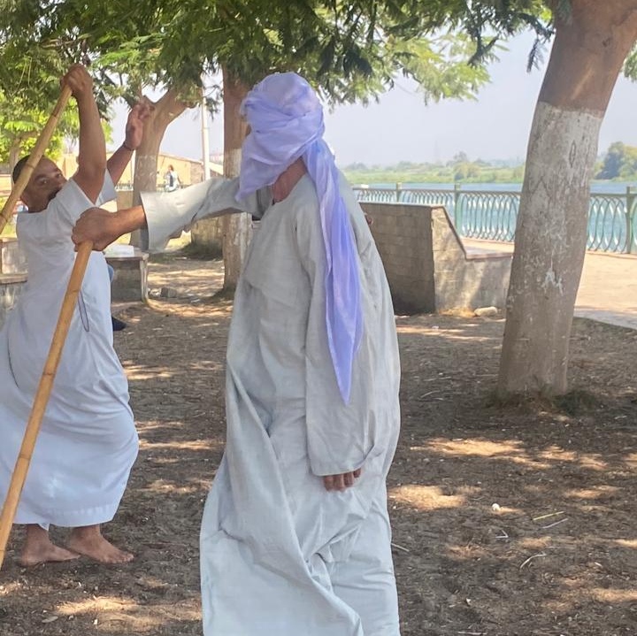 التحطيب علي كورنيش المنيا امام ساحة مسجد الفولي، فيتو&nbsp;