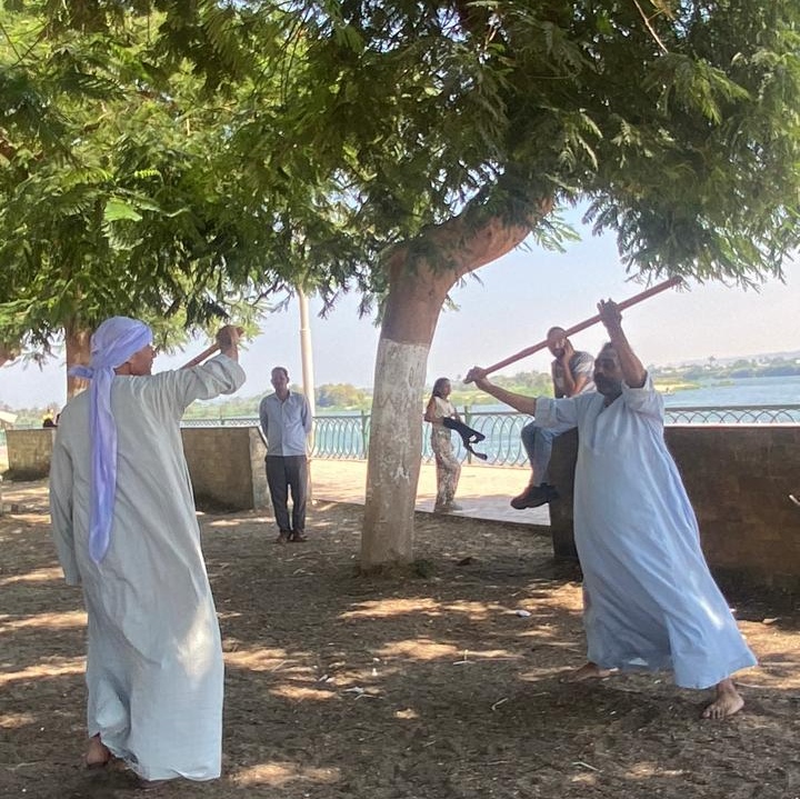 التحطيب علي كورنيش المنيا امام ساحة مسجد الفولي، فيتو&nbsp;