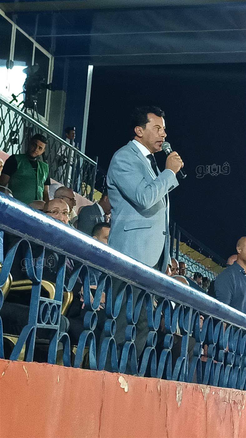 وزير الشباب والرياضة خلال افتتاح البطولة، فيتو&nbsp;