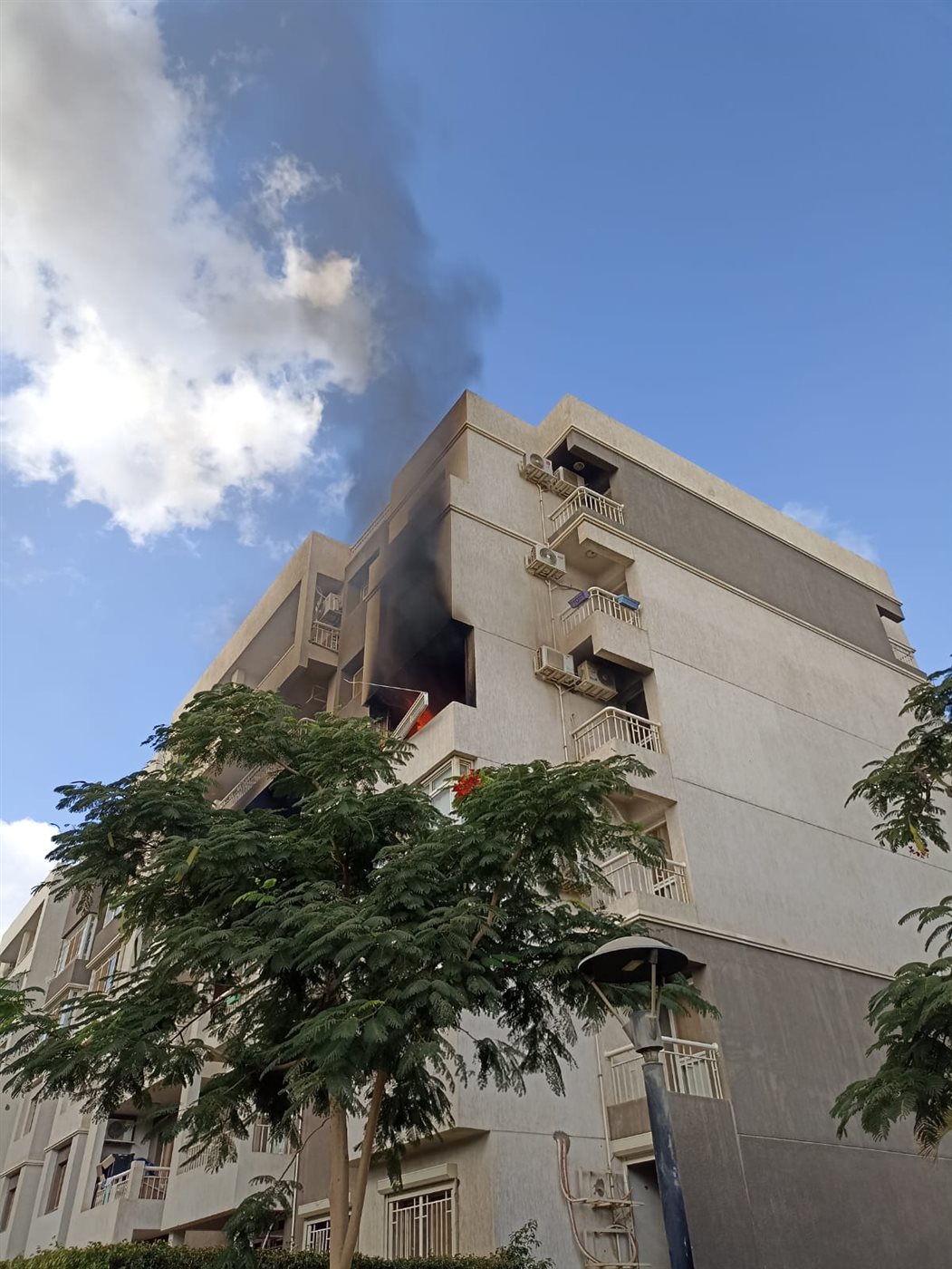 حريق شقة بالتجمع