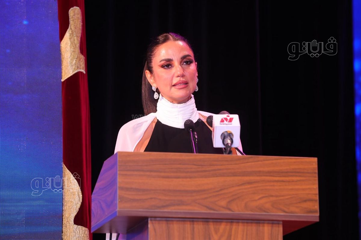 الفنانة درة خلال مهرجان بورسعيد السينمائي الدولي الأول، فيتو&nbsp;