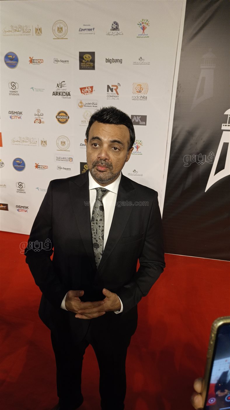 السيناريست عمرو محمود ياسين خلال المهرجان، فيتو