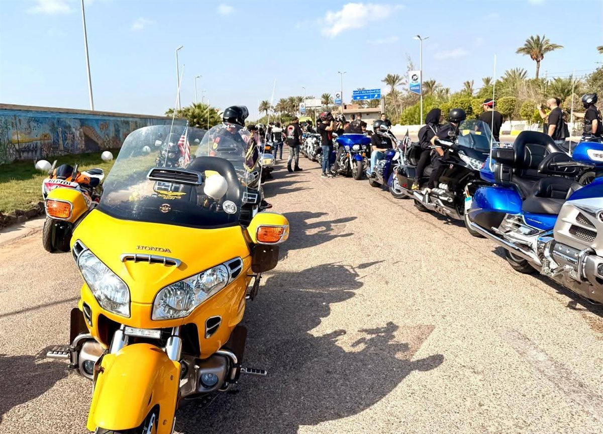 مسيرة الدراجات النارية ضمن الفعاليات الرياضية لمهرجان دمياط