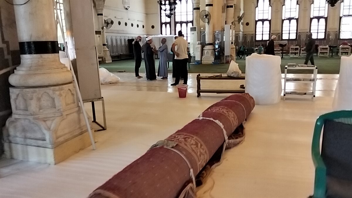 أعمال التطوير بمسجد أبو بكر الصديق، فيتو