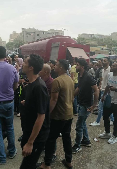 حريق عقار بمنطقة الحرفيين فى السلام