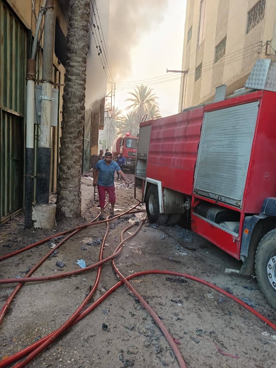 اندلاع حريق داخل أحد مصانع القطن بالقليوبية، فيتو