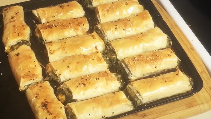 رولات الجلاش بحشو السبانخ والجبن&nbsp;