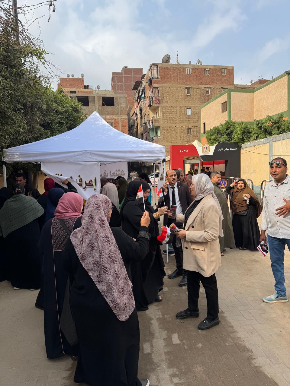 توزيع الاعلام علي المواطنيين بالقليوبية،فيتو