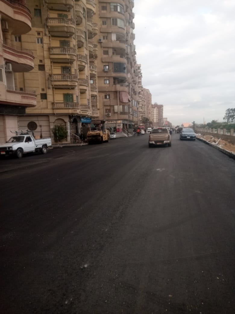 رصف شارع ترعة المنصورية&nbsp;