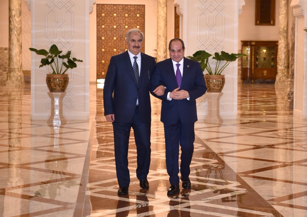لقاء الرئيس السيسي والمشير خليفة حفتر&nbsp;