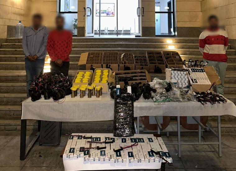 ضبط شخصين بتهمة محابس نحاسية&nbsp;
