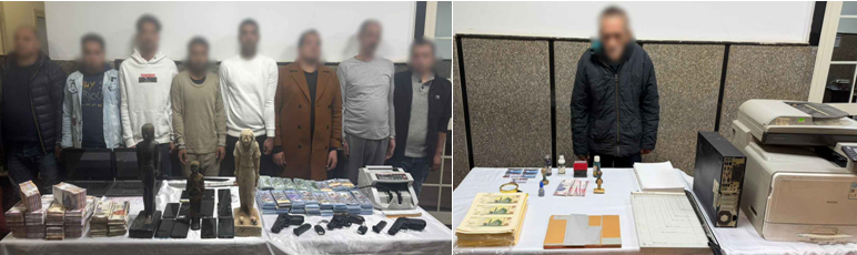 سقوط عصابة الشيخ زايد لبيع القطع الأثرية المزيفة&nbsp;