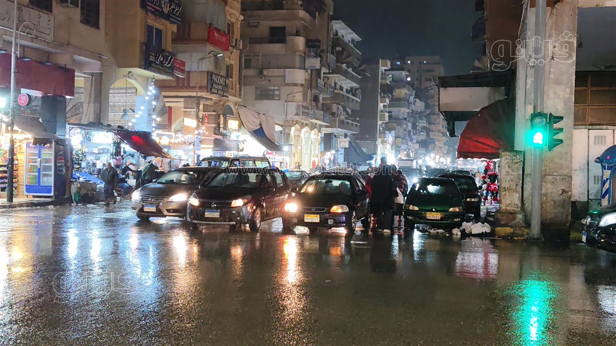 سقوط امطار غزيرة على بورسعيد، فيتو