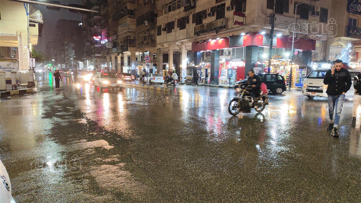 سقوط امطار غزيرة على بورسعيد، فيتو