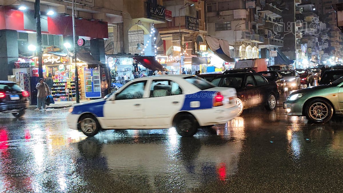 سقوط امطار غزيرة على بورسعيد، فيتو&nbsp;