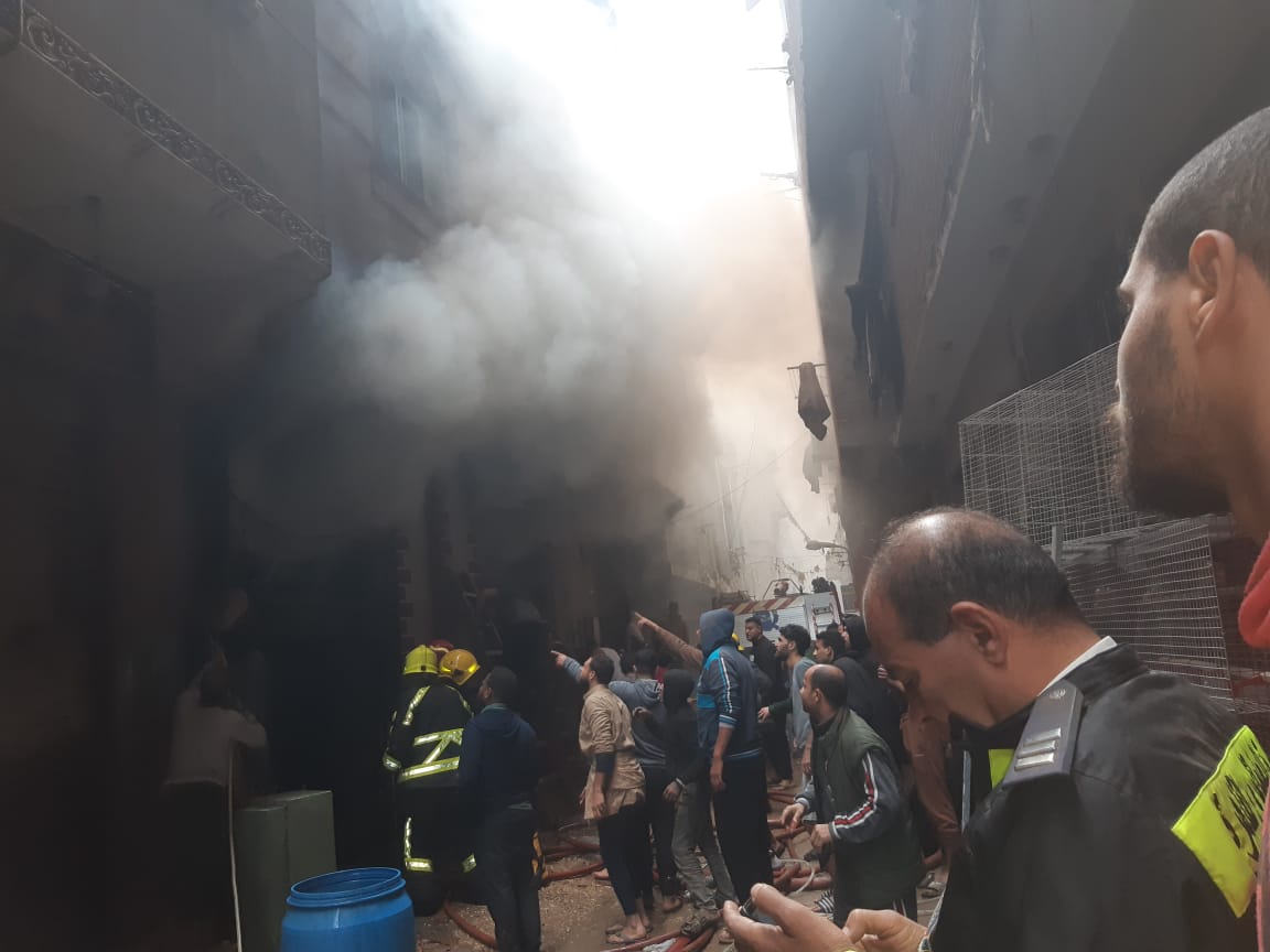 حريق بمنطقة السلام الخانكة، القليوبية