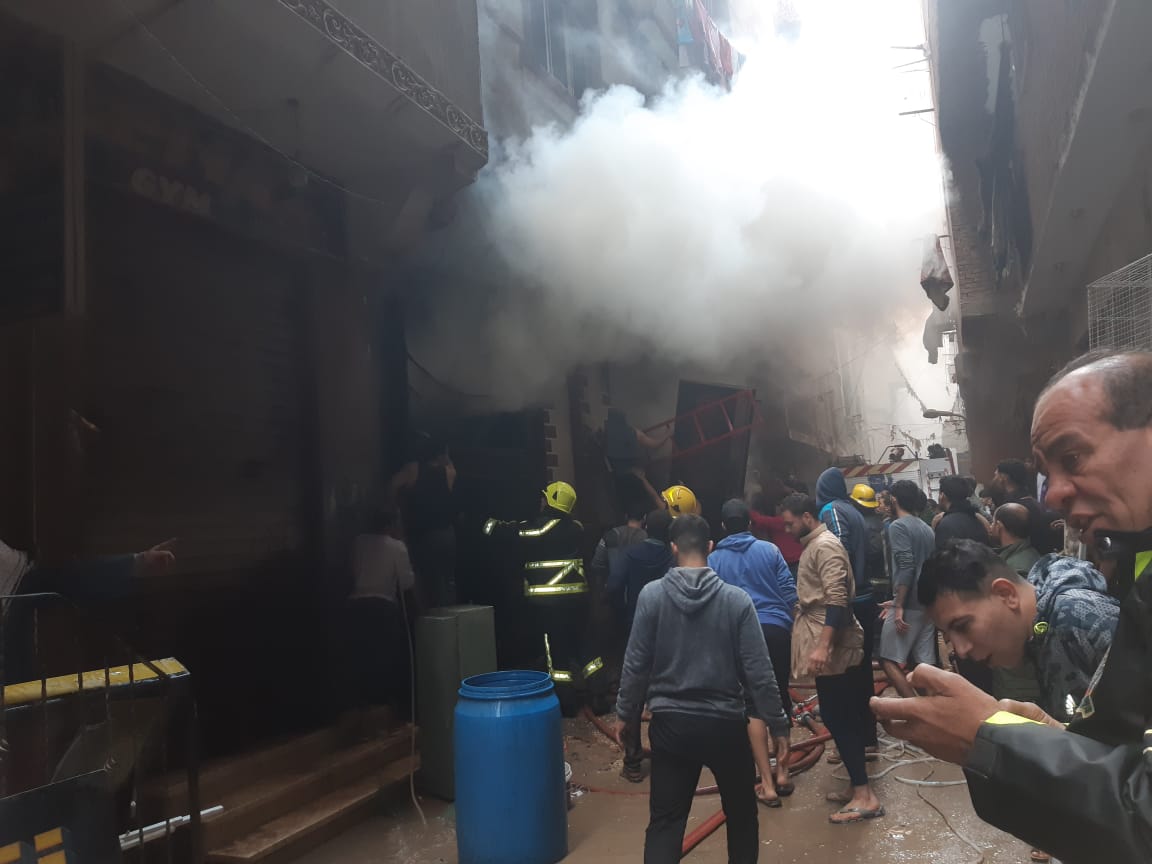 حريق بمنطقة السلام الخانكة، القليوبية