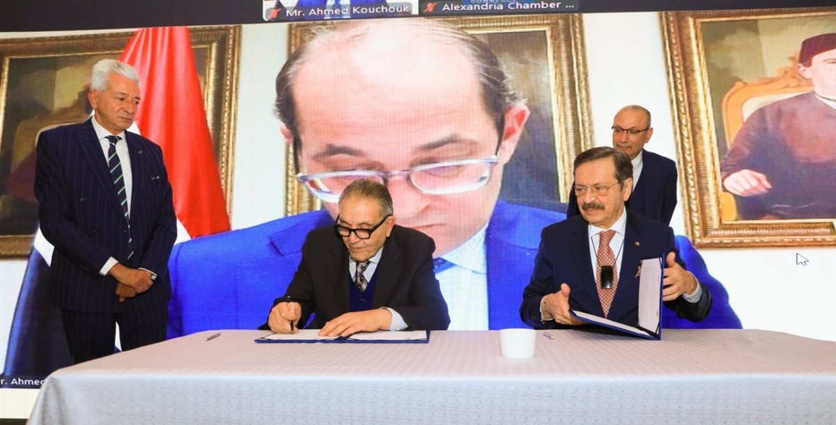 خلال توقيع مذكرات تفاهم بين الغرف المصرية والتركية، فيتو