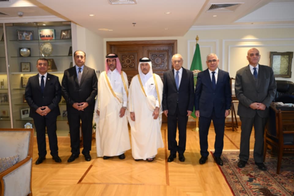 النائب العام ونظيره القطري يزوران الأمين العام للجامعة العربية