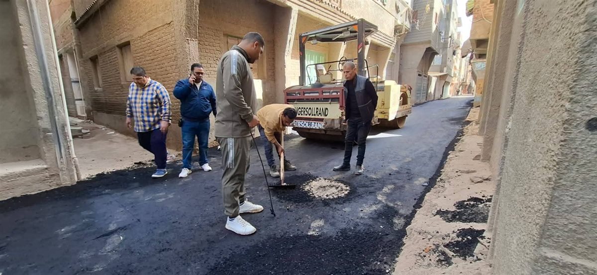 تطوير ورصف شوارع عزبة البرج بدمياط