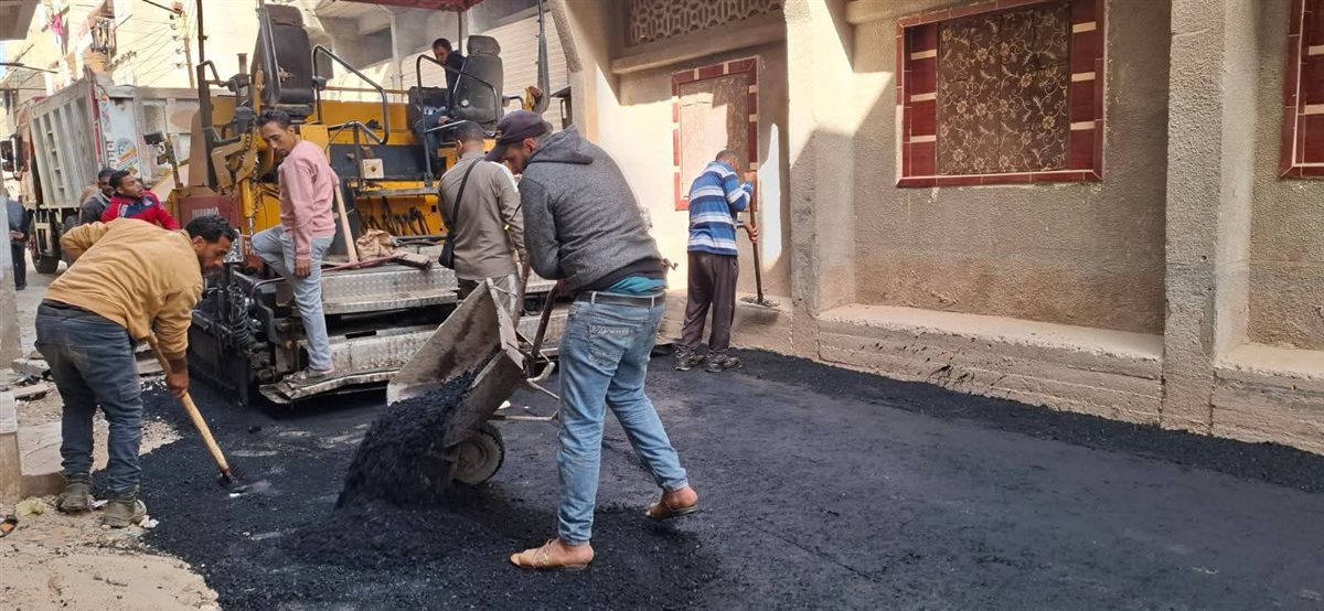 تطوير ورصف شوارع عزبة البرج بدمياط