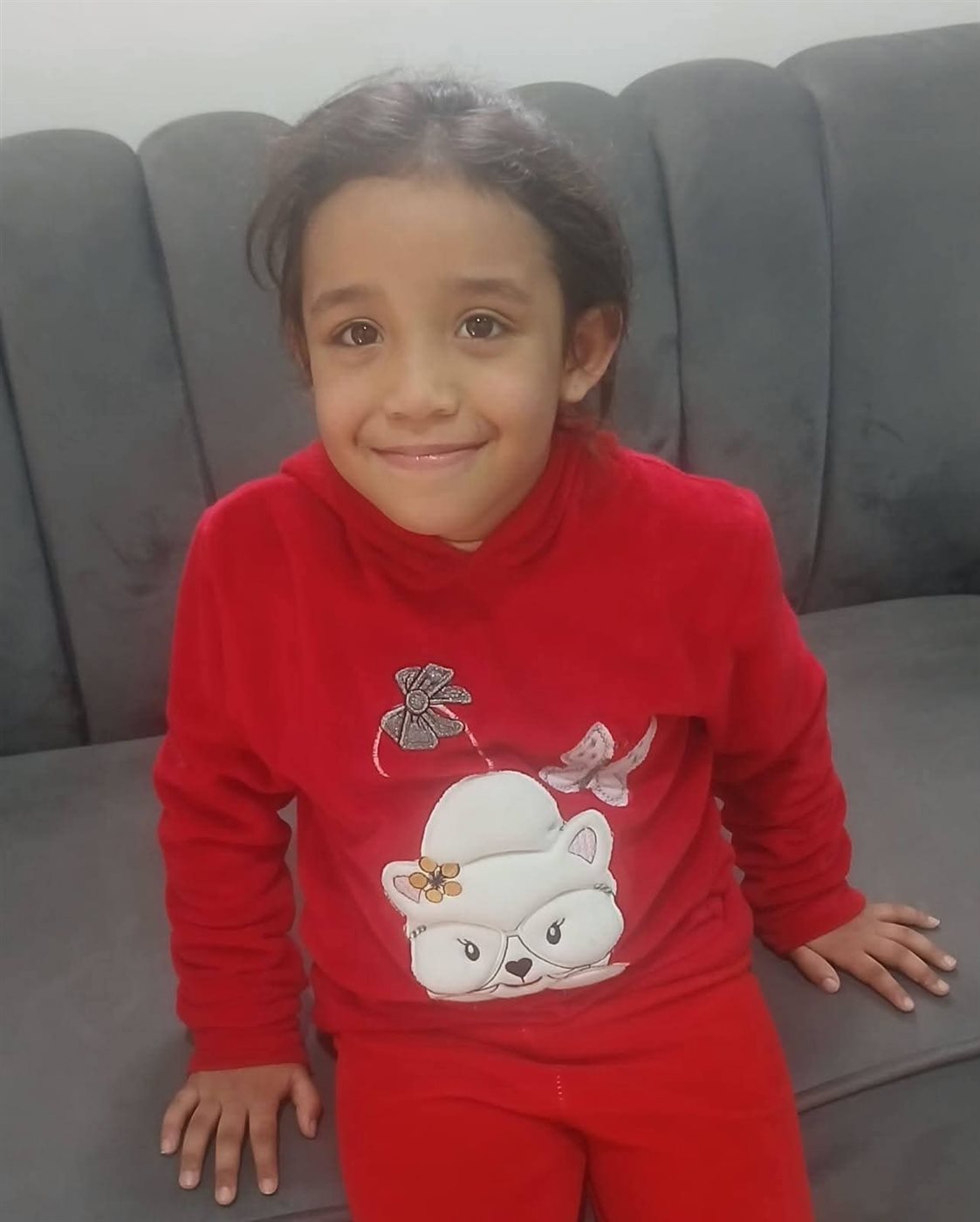 الطفلة جني بعد وضعها في مؤسسة البنات بدمياط